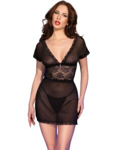 CHILIROSE - CR 4830 BABYDOLL BLACK L