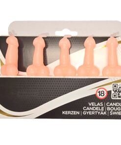 DIABLO PICANTE - BOX OF 5 FLESH PENIS-SHAPED CANDLES