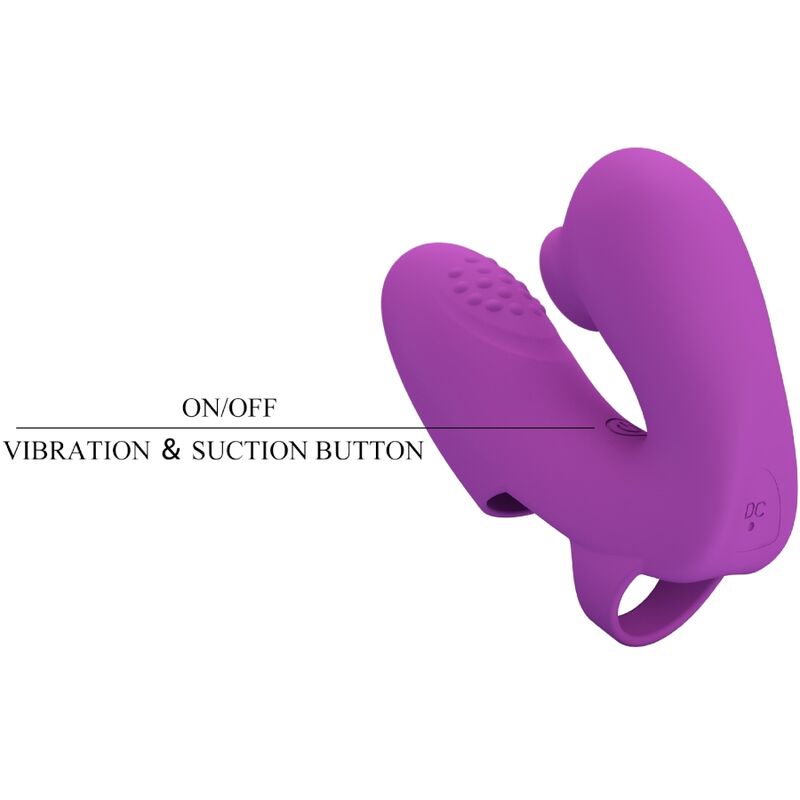PRETTY LOVE - ATHENA FINGER VIBRATOR WITH CLITORIS STIMULATOR PURPLE - Image 5