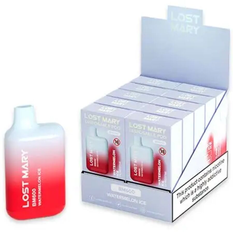 LOST MARY - BM600 NICOTINE VAPER 2% DISPOSABLE WATERMELON ICE - Image 2