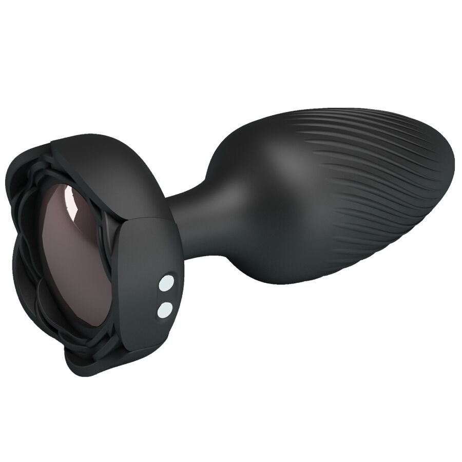 PRETTY LOVE - OSBORN ANAL PLUG WITH  LED LIGHT BLACK 9.8 CM