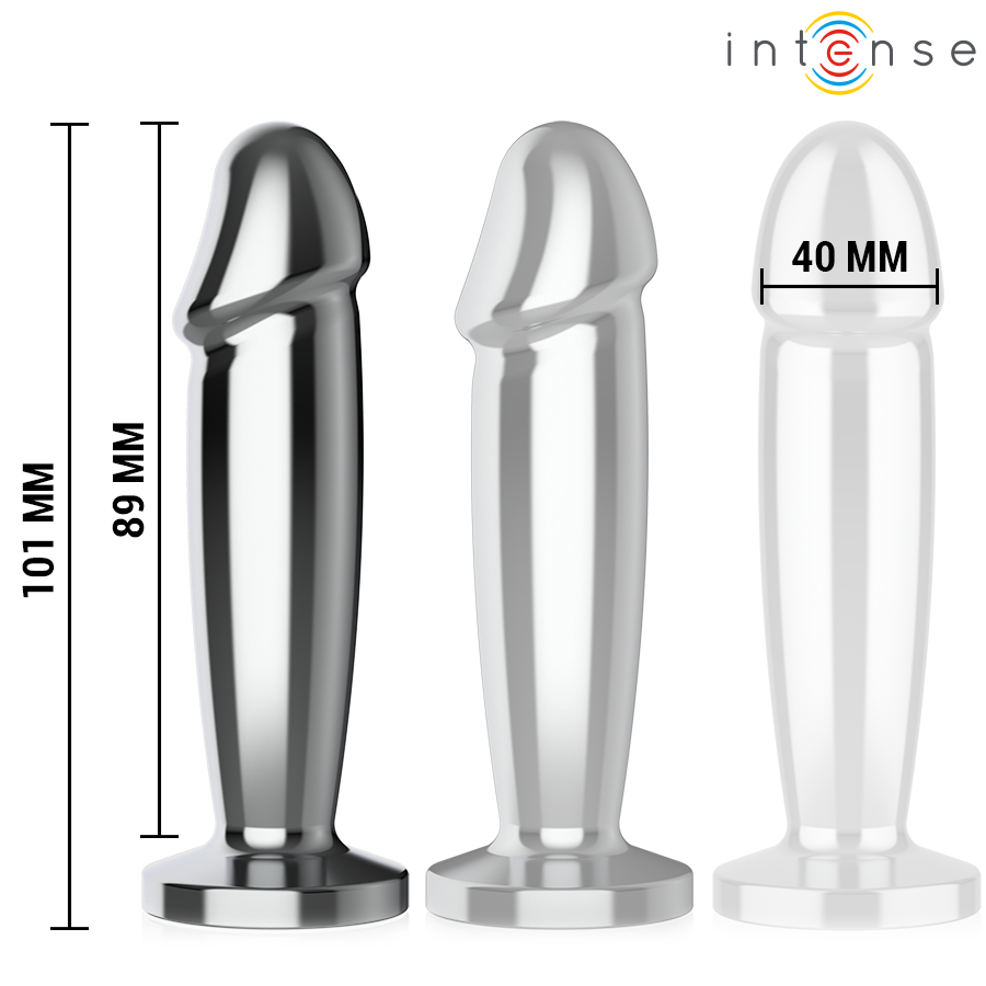 INTENSE - ANAL PLUG 10 VIBRATIONS METAL DILDO WITH REMOTE CONTROL M - Image 5