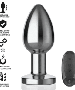 INTENSE - ANAL PLUG 10 VIBRATIONS METAL WITH REMOTE CONTROL L