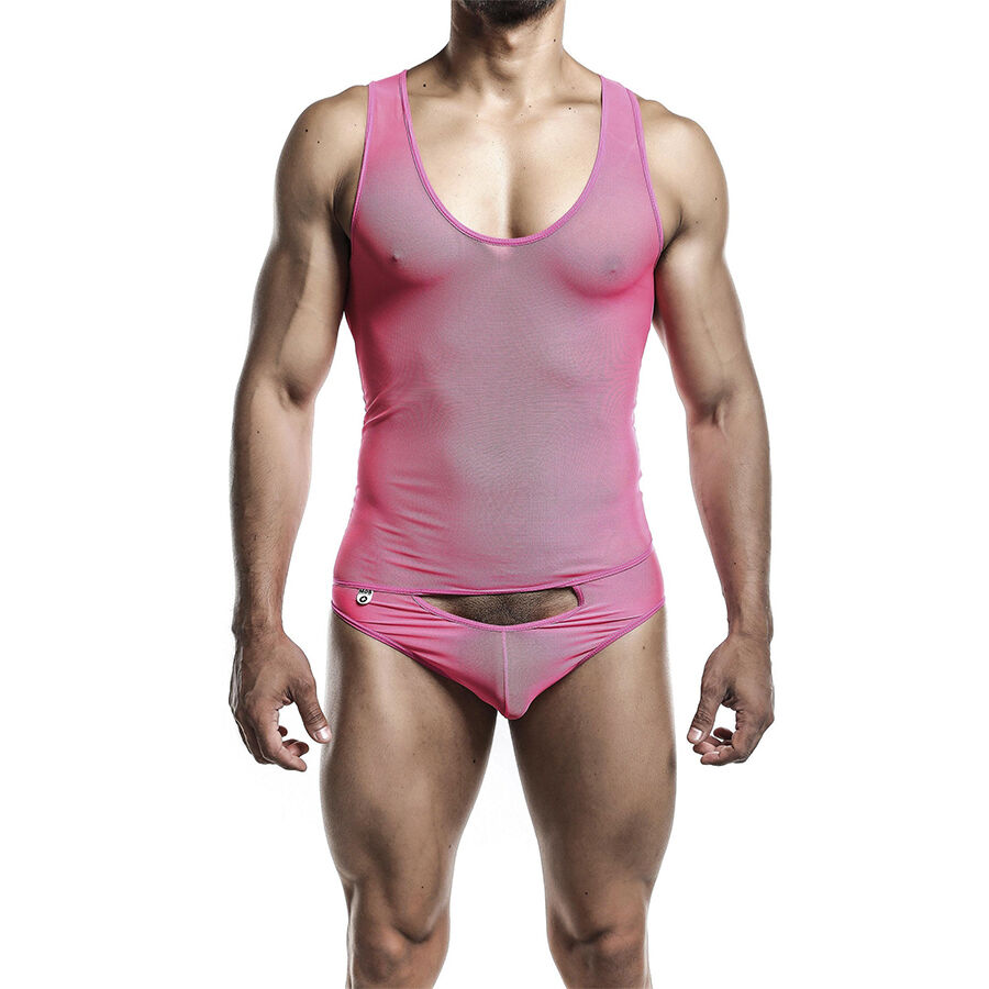 MOB - TRANSPARENT PINK BODYSHEER SIZE L/XL