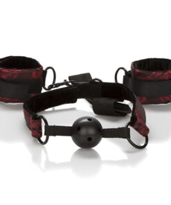 CALEXOTICS - SCANDAL BREATHABLE BALL GAG WITH HANDCUFFS