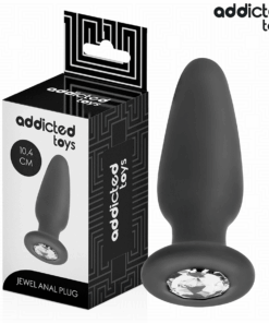 ADDICTED TOYS - ANAL PLUG WITH JEWEL SILICONE SIZE M 10.4 CM