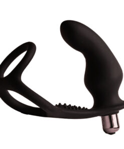 ROCKS-OFF - RO-ZEN RRO ANAL PLUG WITH VIBRATING PENIS RING BLACK