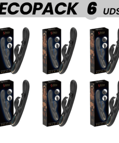 ECOPACKS 6 UNITS - IBIZA POWERFUL RABBIT VIBRATOR WITH MASSAGING ROLLING PEARL