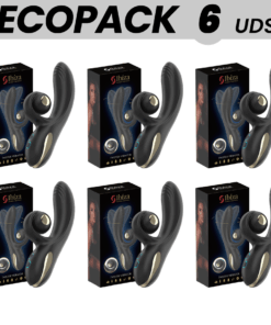 ECOPACKS 6 UNITS - IBIZA TWISTER VIBRATOR WITH CURVE STIMULATOR AND VIBRO-ROTATION