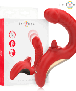 INTENSE - PAULINA VIBRATOR AND STIMULATOR IN U SHAPE RED