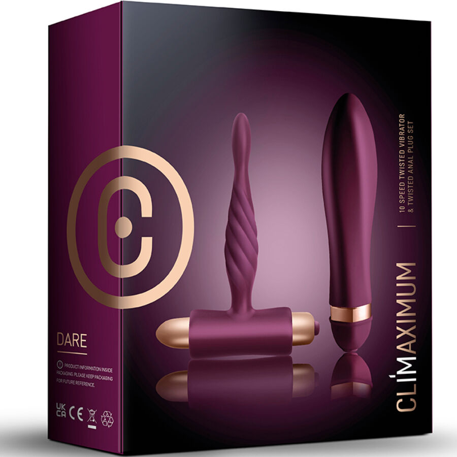 CLIMAXIMUM - DARE KIT TWISTED VIBRATOR + ANAL PLUG BEGINNER - Image 4