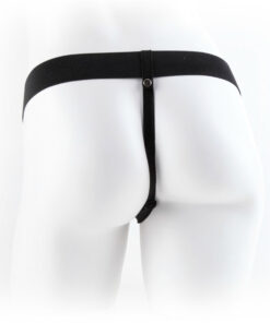 FETISH FANTASY SERIES - SERIES 9 HOLLOW STRAP-ON WITH BALLS 22.9CM BROWN