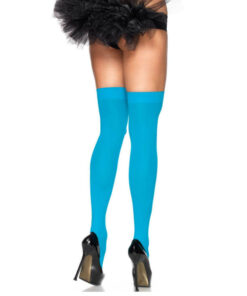 LEG AVENUE - NYLON THIGH HIGHS BLUE