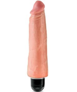KING COCK - 20.3 CM VIBRATING STIFFY FLESH