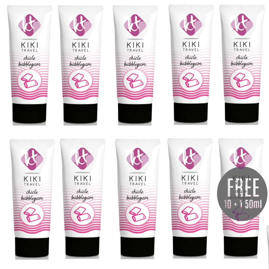 KIKÍ TRAVEL - GUM FLAVOR LUBRICANT 50ML 10 + 1 FREE