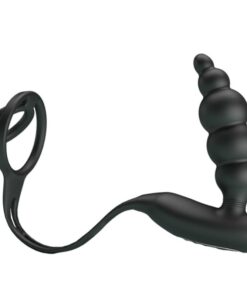 PRETTY LOVE - PENIS RINGS WITH VIBRATOR PLUG