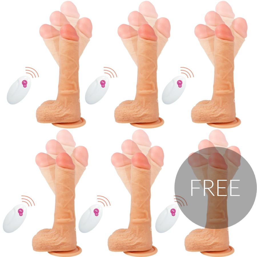 CYBER SILICOCK - REMOTE CONTROL REALISTIC MR RICK 5 + 1 FREE 20.9 CM -O- 4 CM