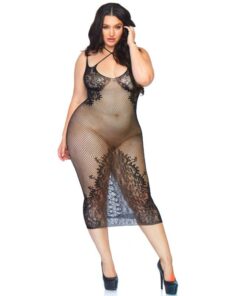 LEG AVENUE - DUAL STRAP HALTER DRESS 1X-2X