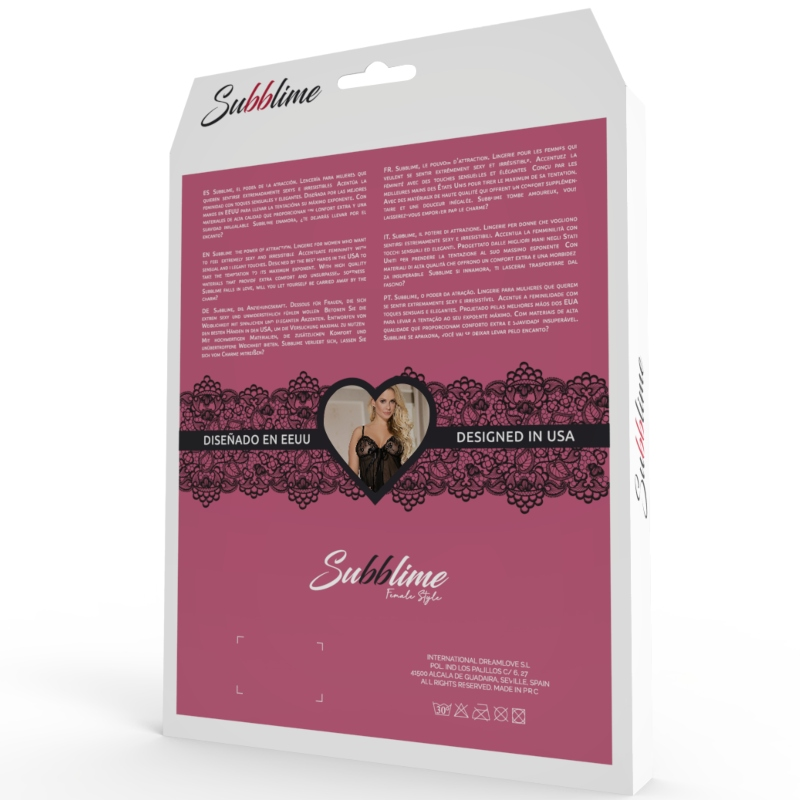 SUBBLIME - SET SUJETADOR Y PANTIES NEGRO S/M - Image 5