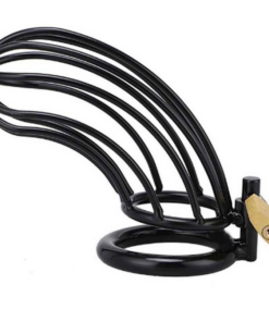 METAL HARD - BLACK BIRD CHASTITY RING CAGE