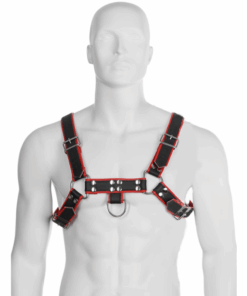 LEATHER BODY - CHAIN HARNESS III BLACK / RED