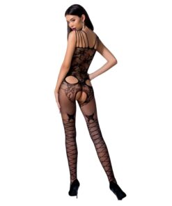 PASSION - WOMAN BS076 BODYSTOCKING TALLA UNICA NEGRO