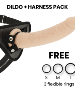 DELTA CLUB - TOYS HARNESS + DONG FLESH SILICONE 23 CM -O- 4.5 CM